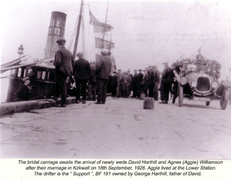 Stronsay Pier and Mystery Car