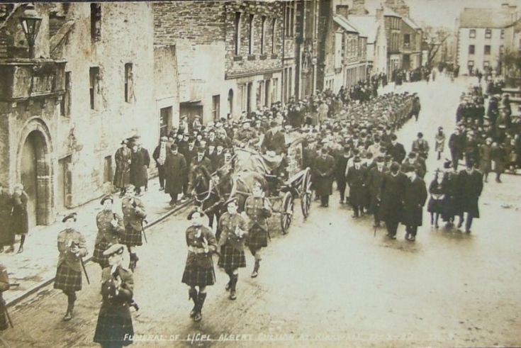 Funeral of Lance Cpl. Albert Gullion at Kirkwall 