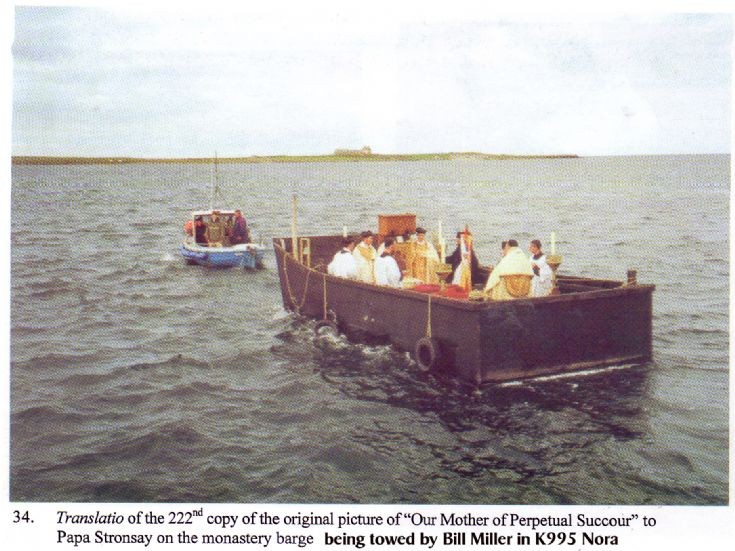 Monks barge towed by Nora
