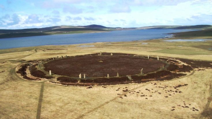 Ring of Brodgar, from a kite