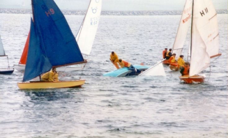 Chaos at the start of Holm Regatta 2 c1981