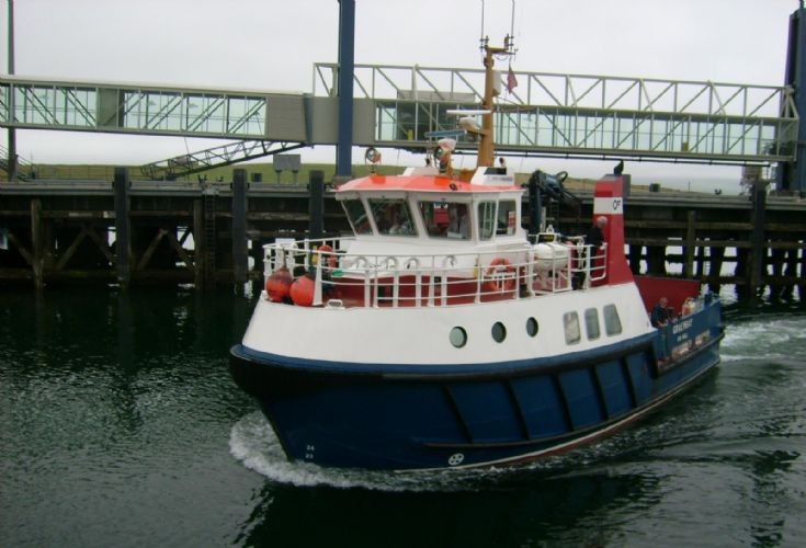 M.V. GREAMSAY arriving at her berth.