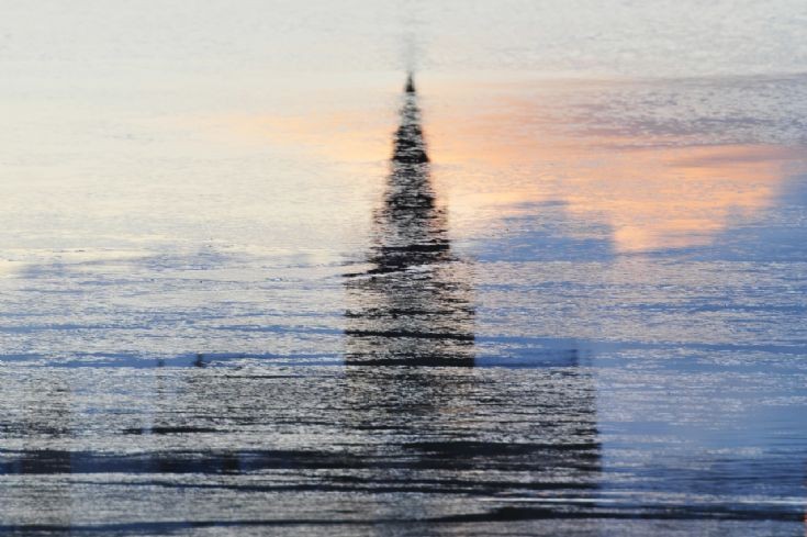Reflection of the Cathedral on the Peedie sea