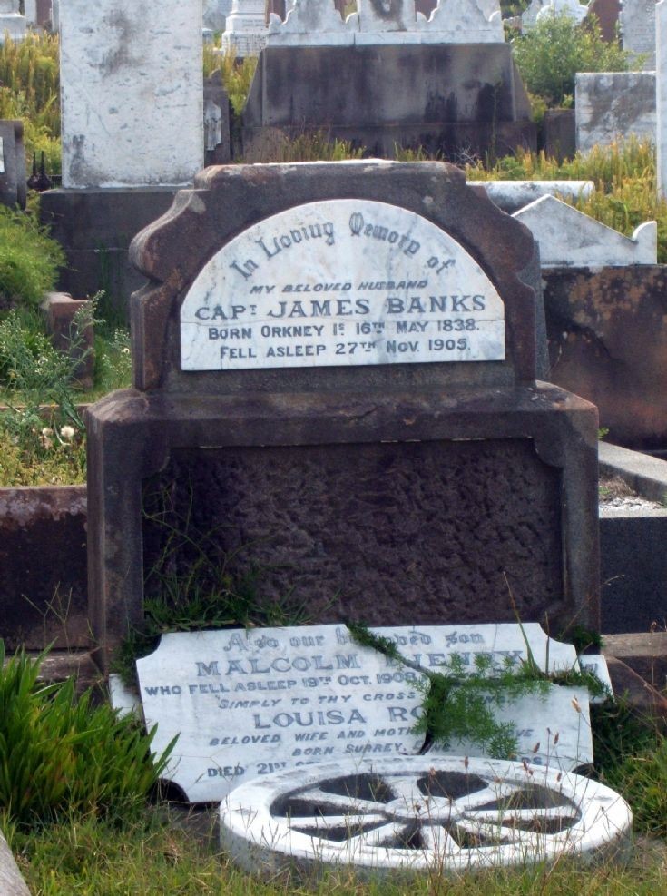 Last resting place of Captain James Banks