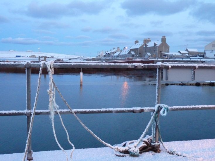 Frosty Pierowall Harbour