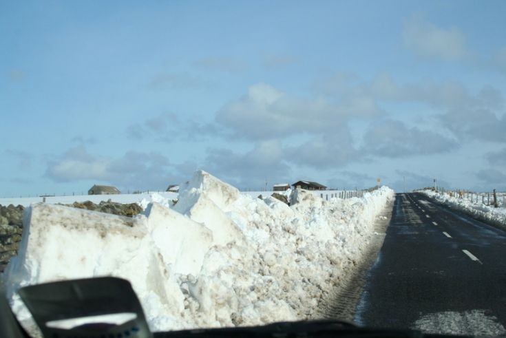 Snow on the Orphir Road