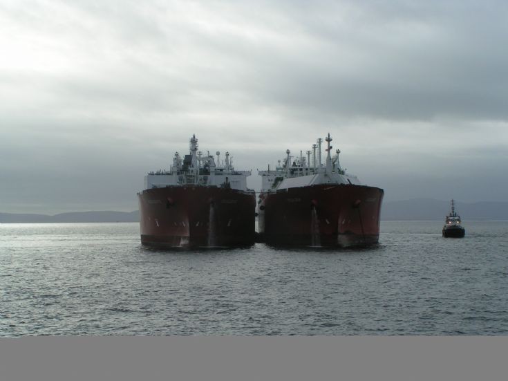 LNG transfer taking place in Scapa Flow