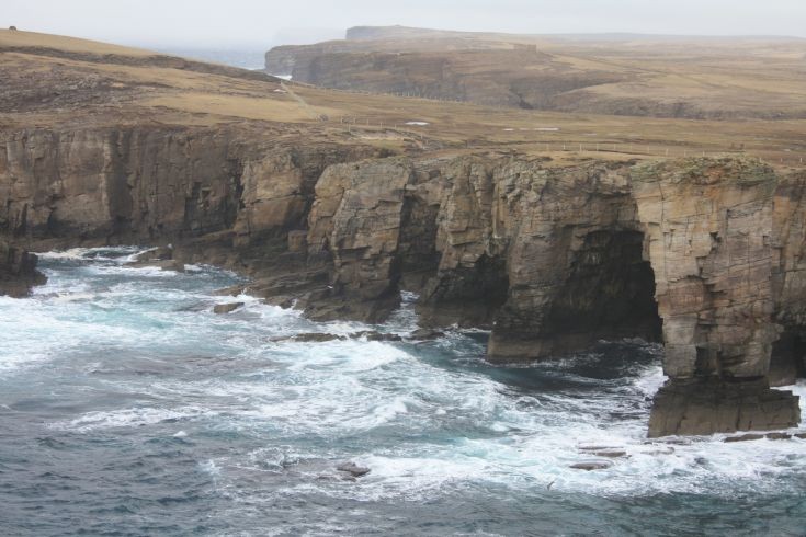 Stacks and caves at Yesnaby