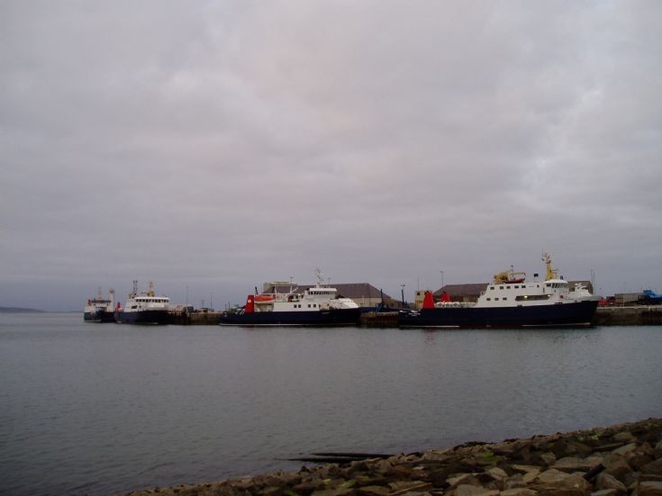 Four Orkney Ferries at Kirkwall Pier