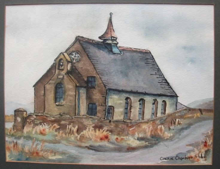 Mystery watercolour church