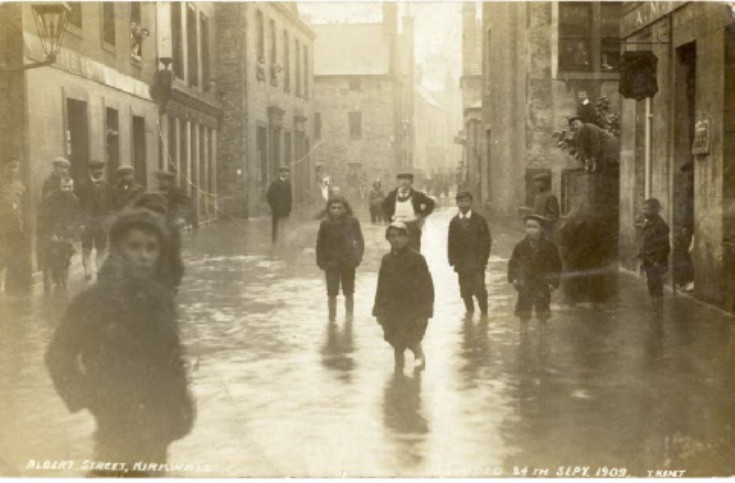 Flood in Albert Street, Kirkwall.