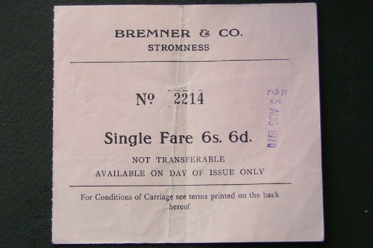 The boat fare to Hoy 1970