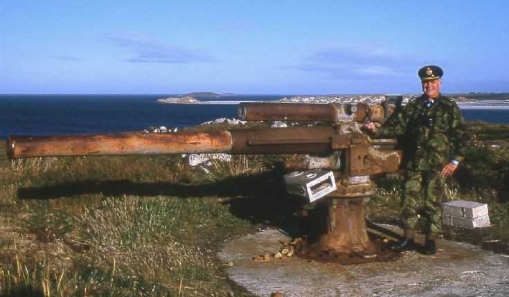 WW1 gun in Falkland Islands