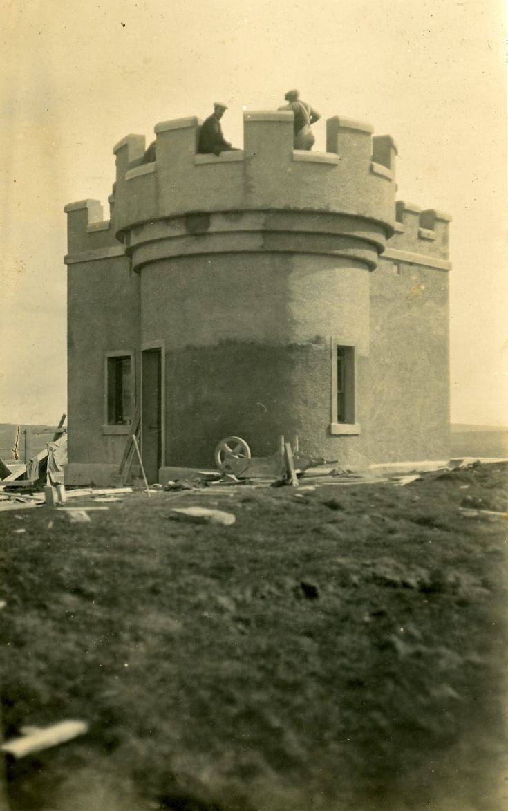 Lighthouse on the Brough of Birsay being built