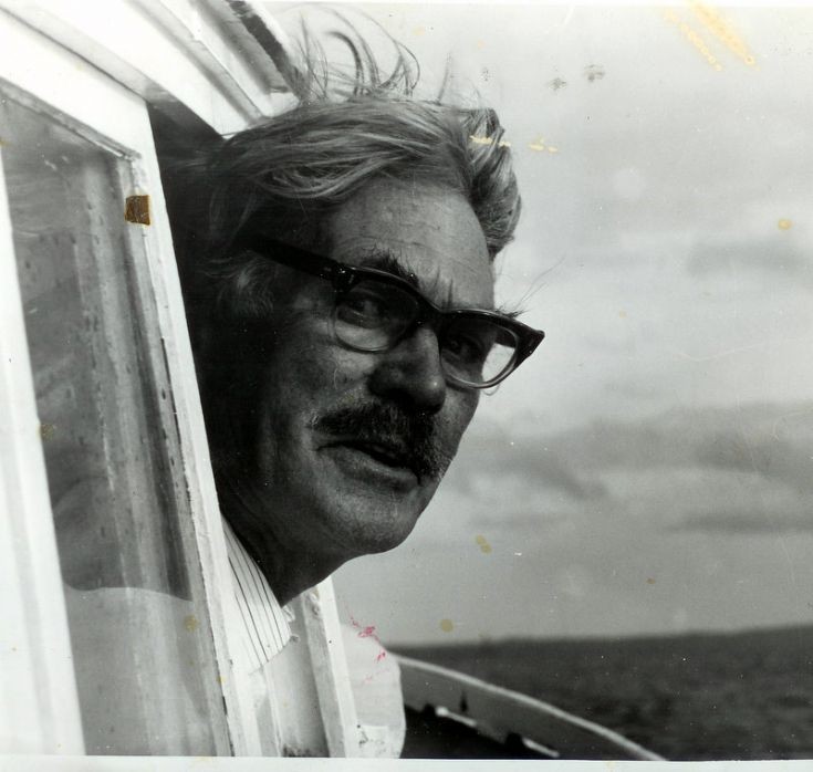Donald MacInnes on his boat