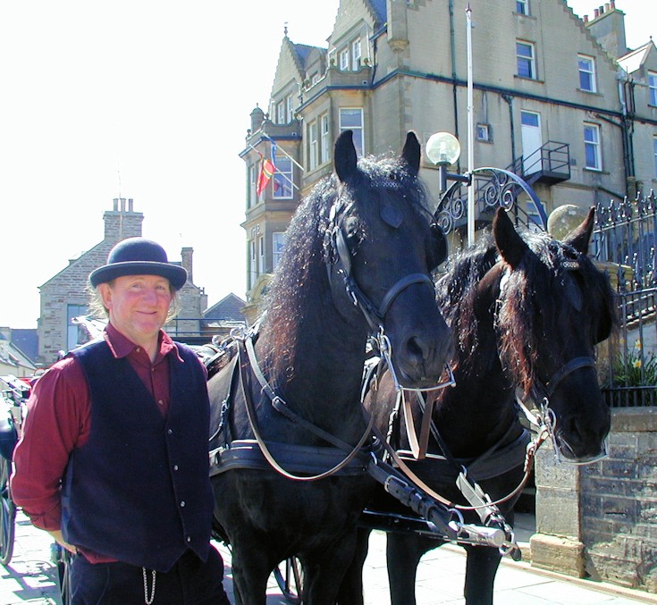 George Louttit and carriage horses