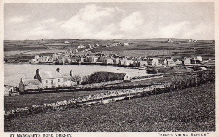 Tom Kent postcard of St Margarets Hope