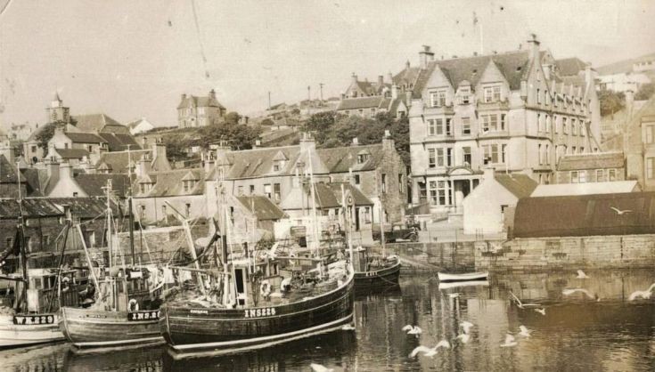 Old postcard of Stromness harbour early 1960
