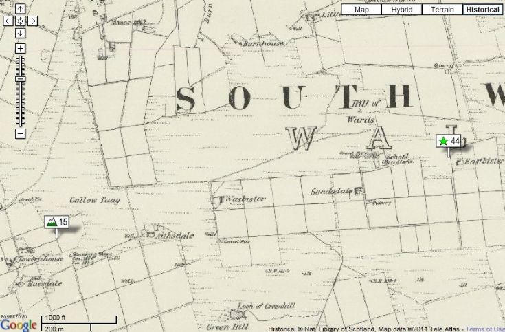 Old map of South Walls
