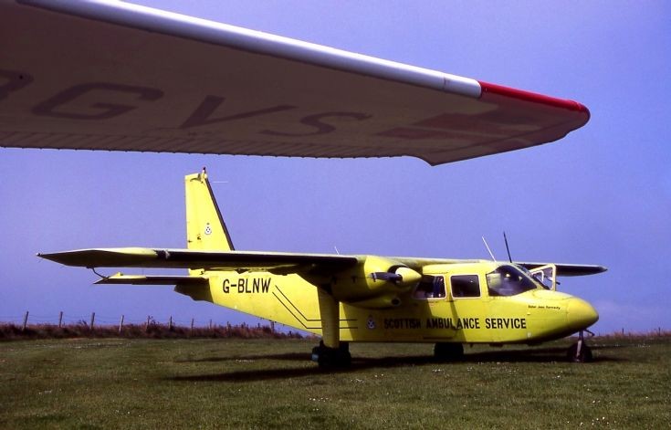 Air ambulance at Lamb Holm airstrip