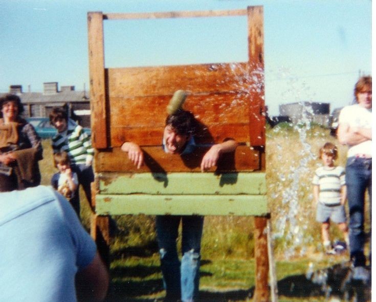 Dr Trickett in the stocks
