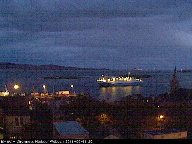 Stromness harbour via the EMEC webcam
