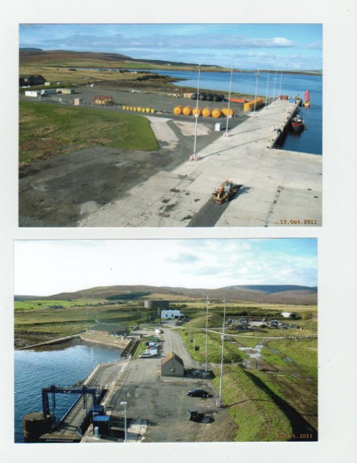 Two views of Lyness pier