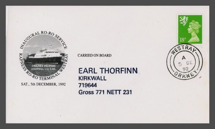First Day Cover - North Isles Ro-ro