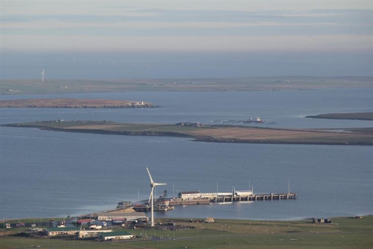 Hatston Pier from Wideford Hill