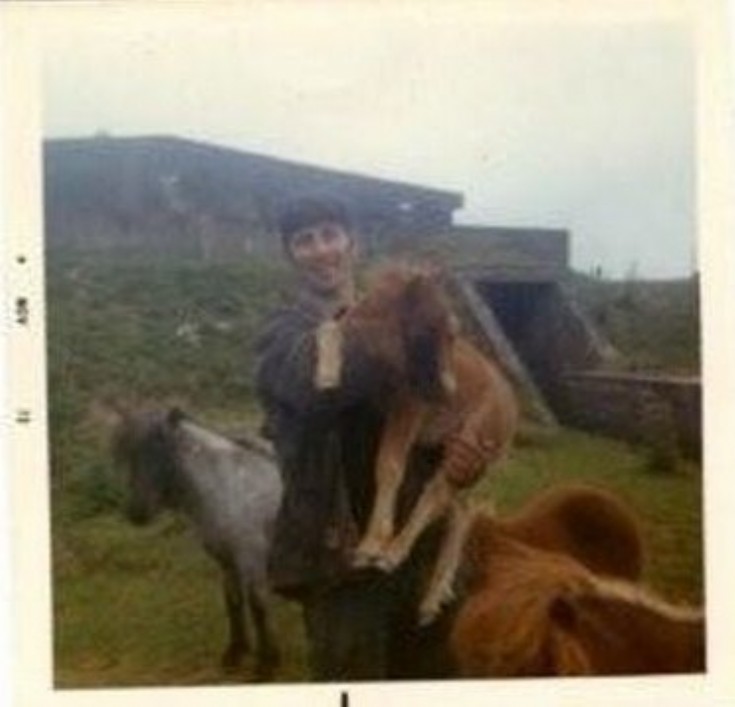 Eric Heddle with one of Valerie Irvine's ponies