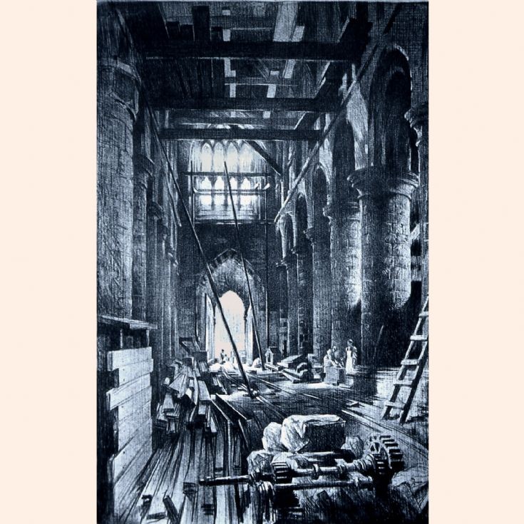 Stanley Cursiter depicts Cathedral renovation