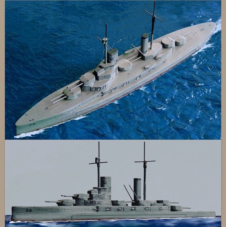 Koenig class German battleship model