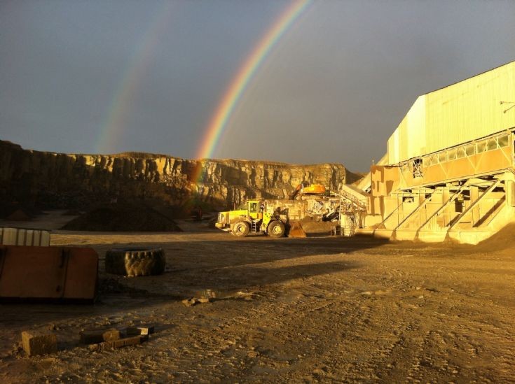 Rainbow in Heddle Quarry