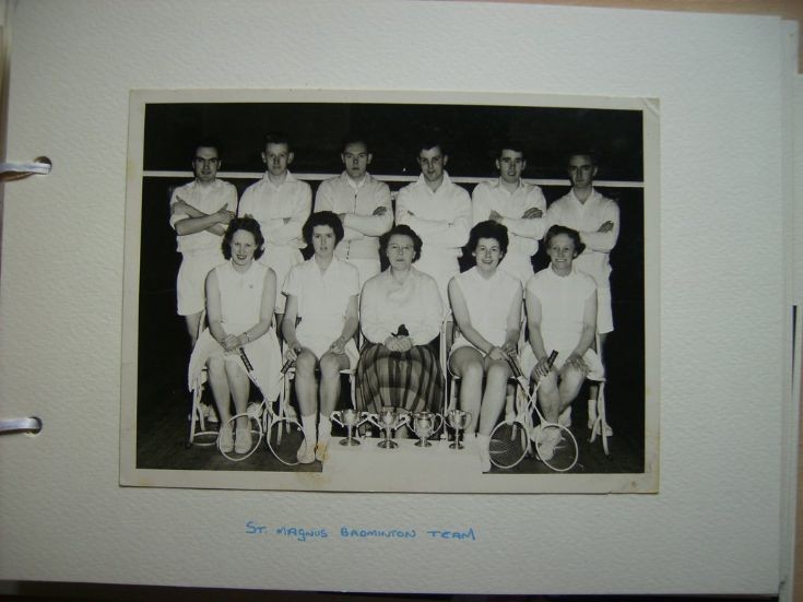 St Magnus Badminton Team season 1959/60