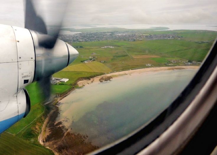 Scapa and Kirkwall from scheduled flight