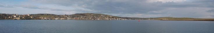 Panorama of Stromness from campsite