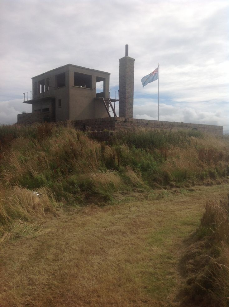 Flag flies at Twatt Control Tower