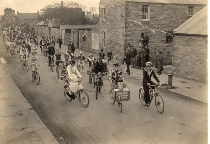 Bicycle parade on the Back Road