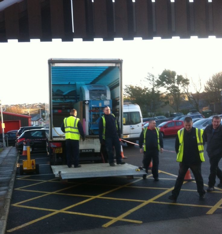 The CT Scanner arriving at the Balfour Hospital