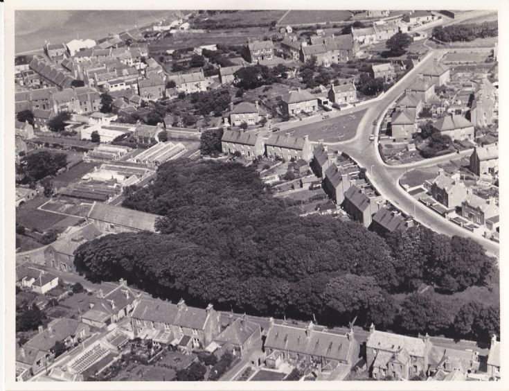 Kirkwall from the air 1970