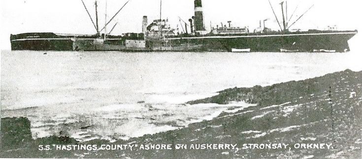 SS Hastings County ashore on Auskerry