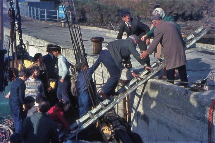 Disembarkation at Graemsay, 1971