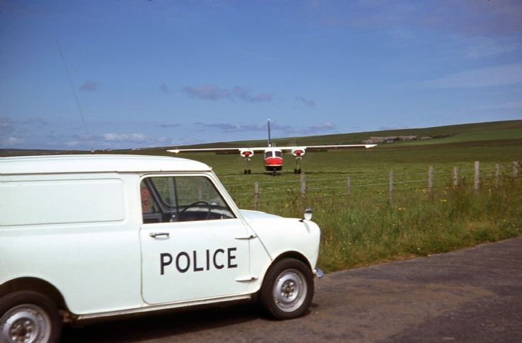 Police mini van and BN Islander