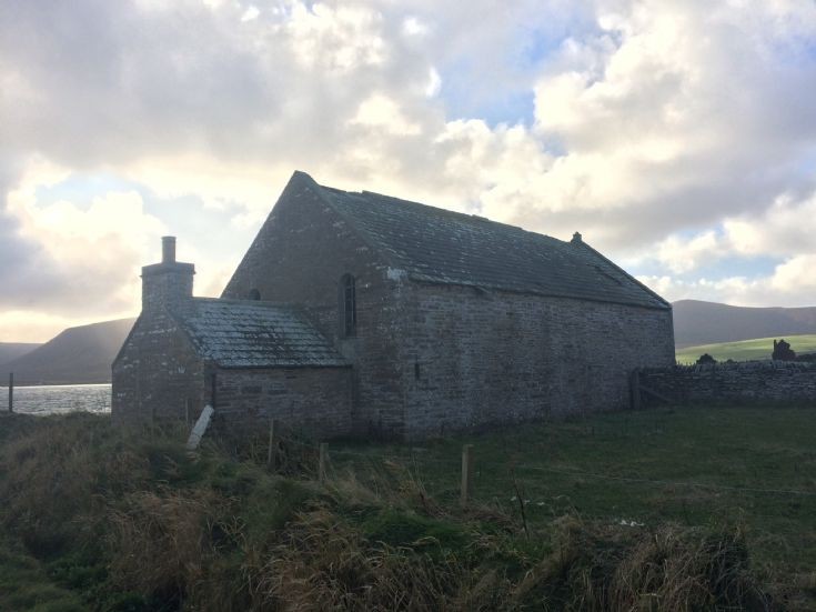 Graemsay Kirk with Hoy in background
