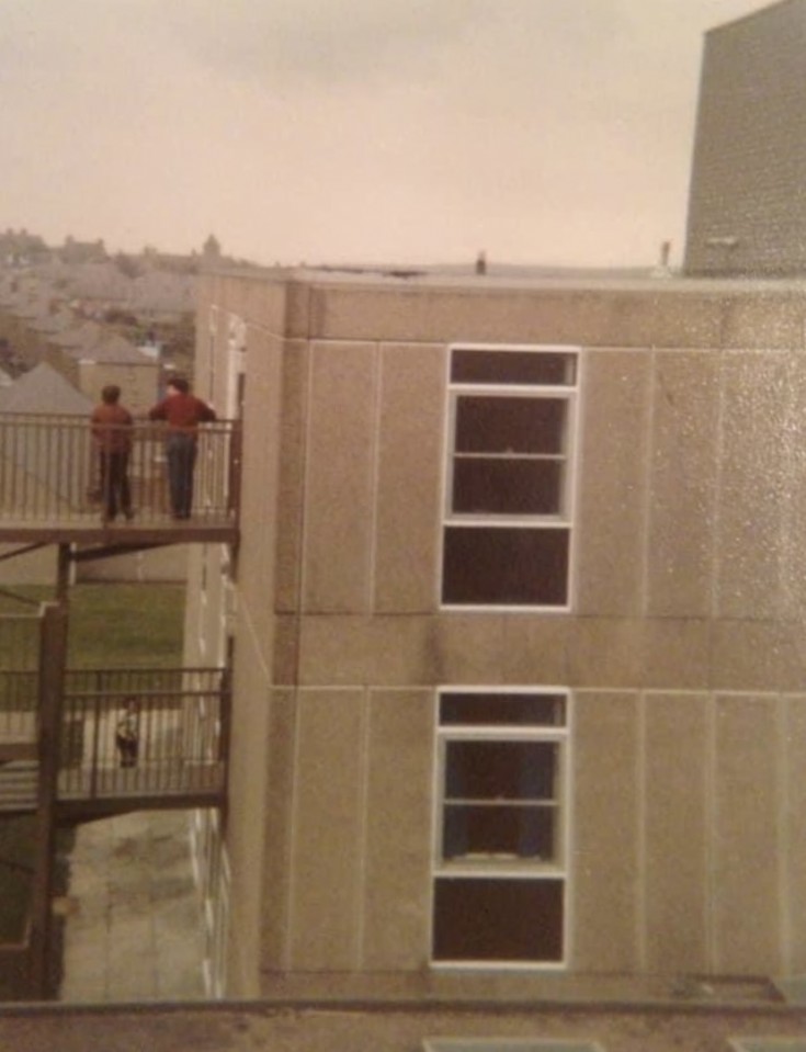 Fire escape on hostel C block