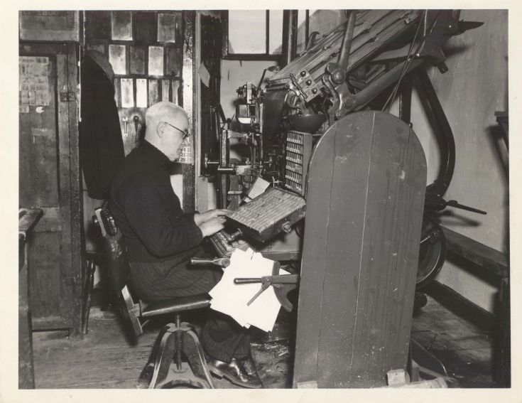 Orkney Herald's linotype machine
