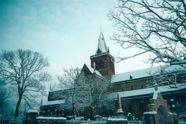 Cathedral in the snow.