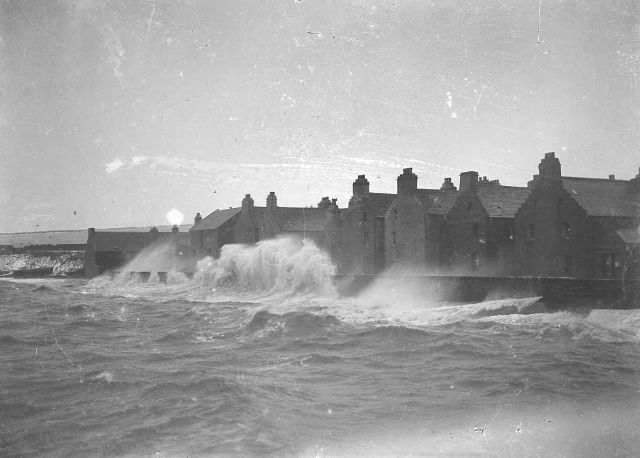 Shore Street lashed by the sea