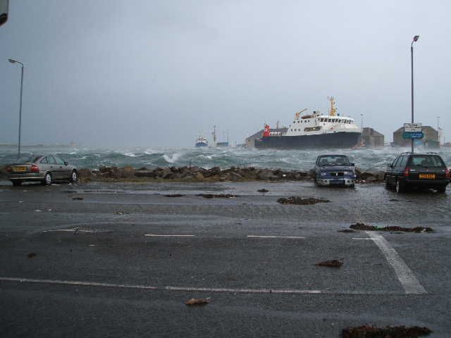 Kirkwall Pier after the storm