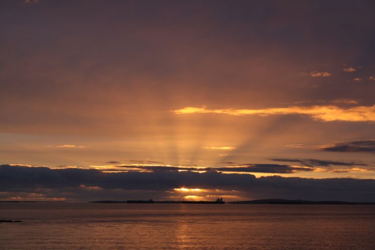 Sunrise over Flotta